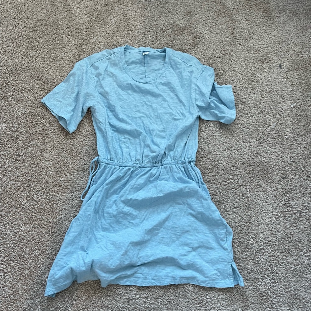 Light blue adjustable waist dress